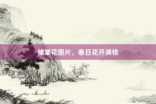 棣棠花图片，春日花开满枝