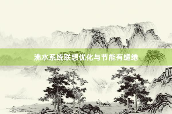 沸水系统联想优化与节能有缱绻